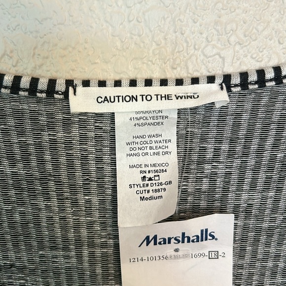 Women’s new with tags black and white striped dress size medium. - Picture 3 of 4